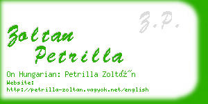 zoltan petrilla business card